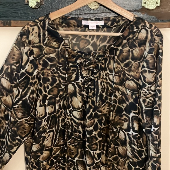 Victoria’s Secret Sheer Animal Print Swimsuit Coverup Blouse Size Small - Picture 6 of 15